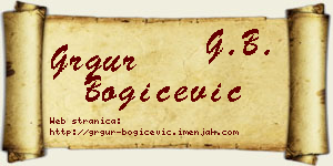 Grgur Bogičević vizit kartica